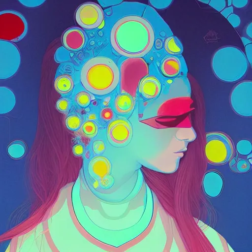 Image similar to portrait of a girl, beeple and james jean, chiho aoshima color scheme