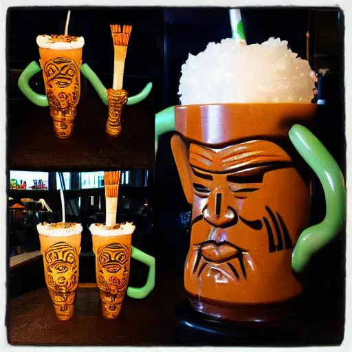 Prompt: trader vic's tiki mug