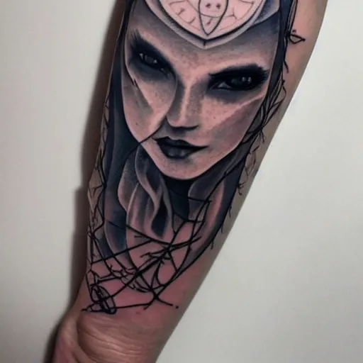 ghost tattoo design, hyper realstic, on arm, low | Stable Diffusion ...