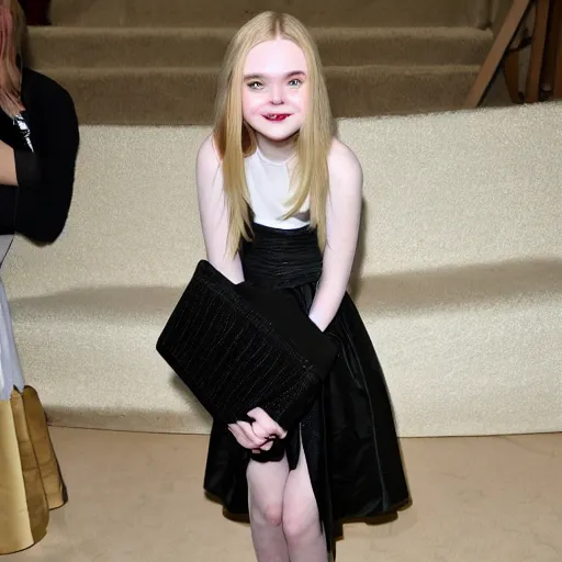 Image similar to Elle Fanning with dwarfism