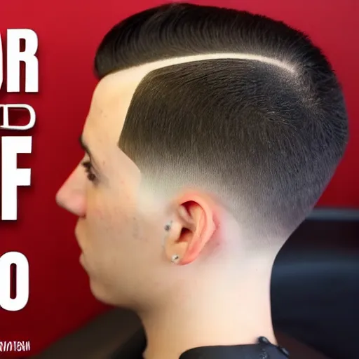 Prompt: short hair undercut with a fade youtube thumbnail