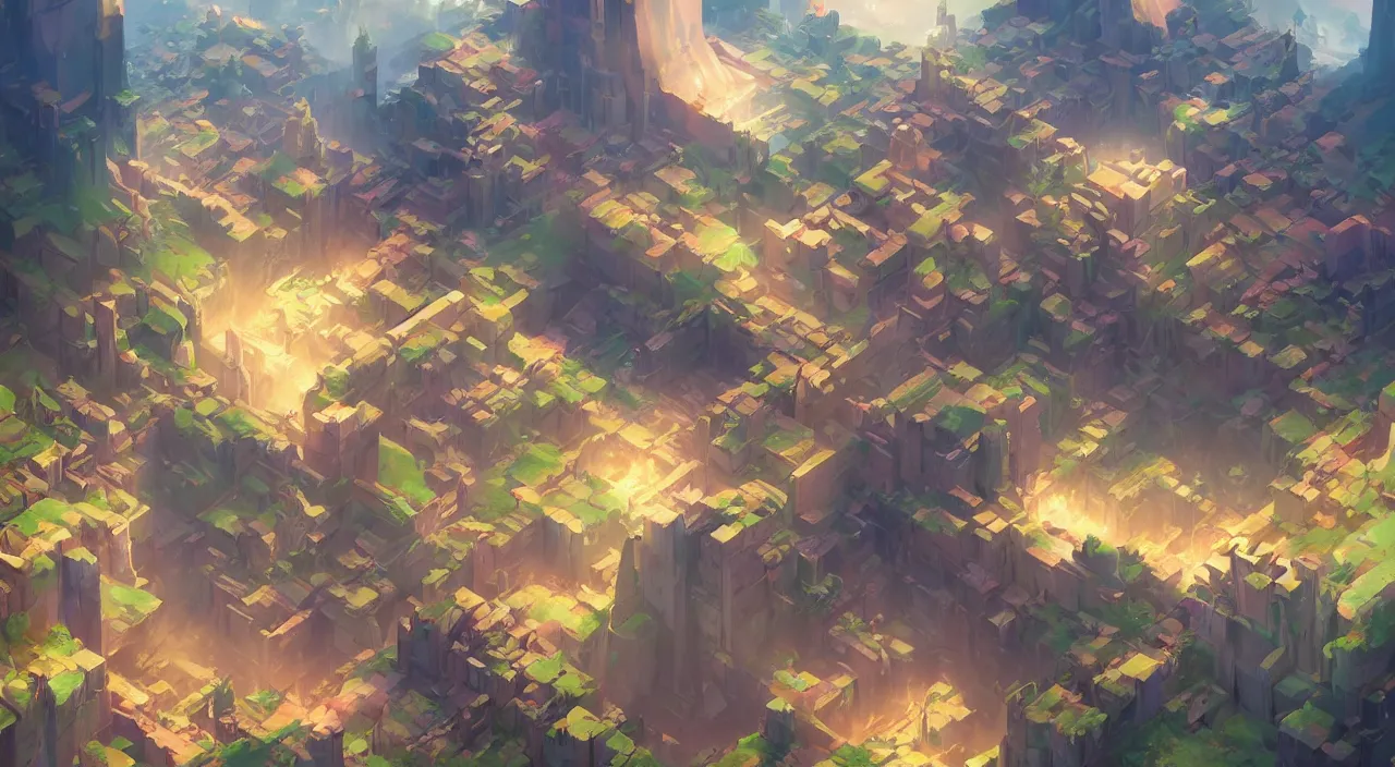 Image similar to flag colored wall fortress greeble illusion landscape wonderworld paradize, behance hd by jesper ejsing, by rhads, makoto shinkai and lois van baarle, ilya kuvshinov, rossdraws global illumination