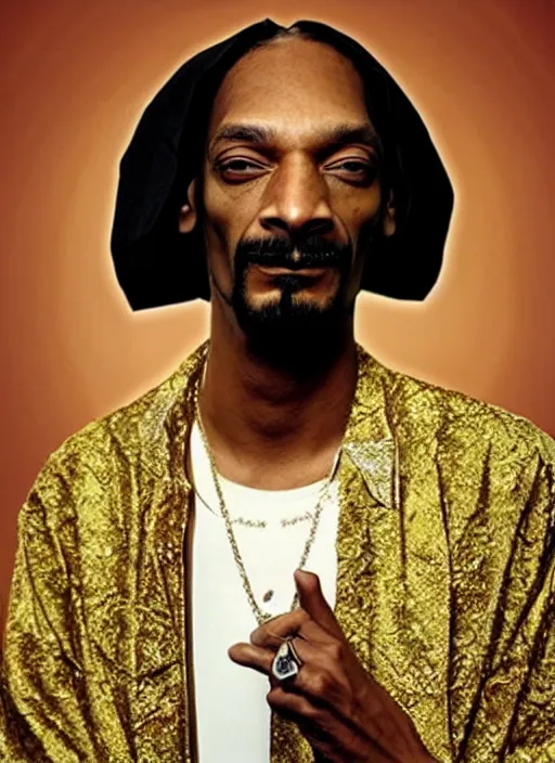 Image similar to snoop dogg as a prophet mohammed, perfect faces