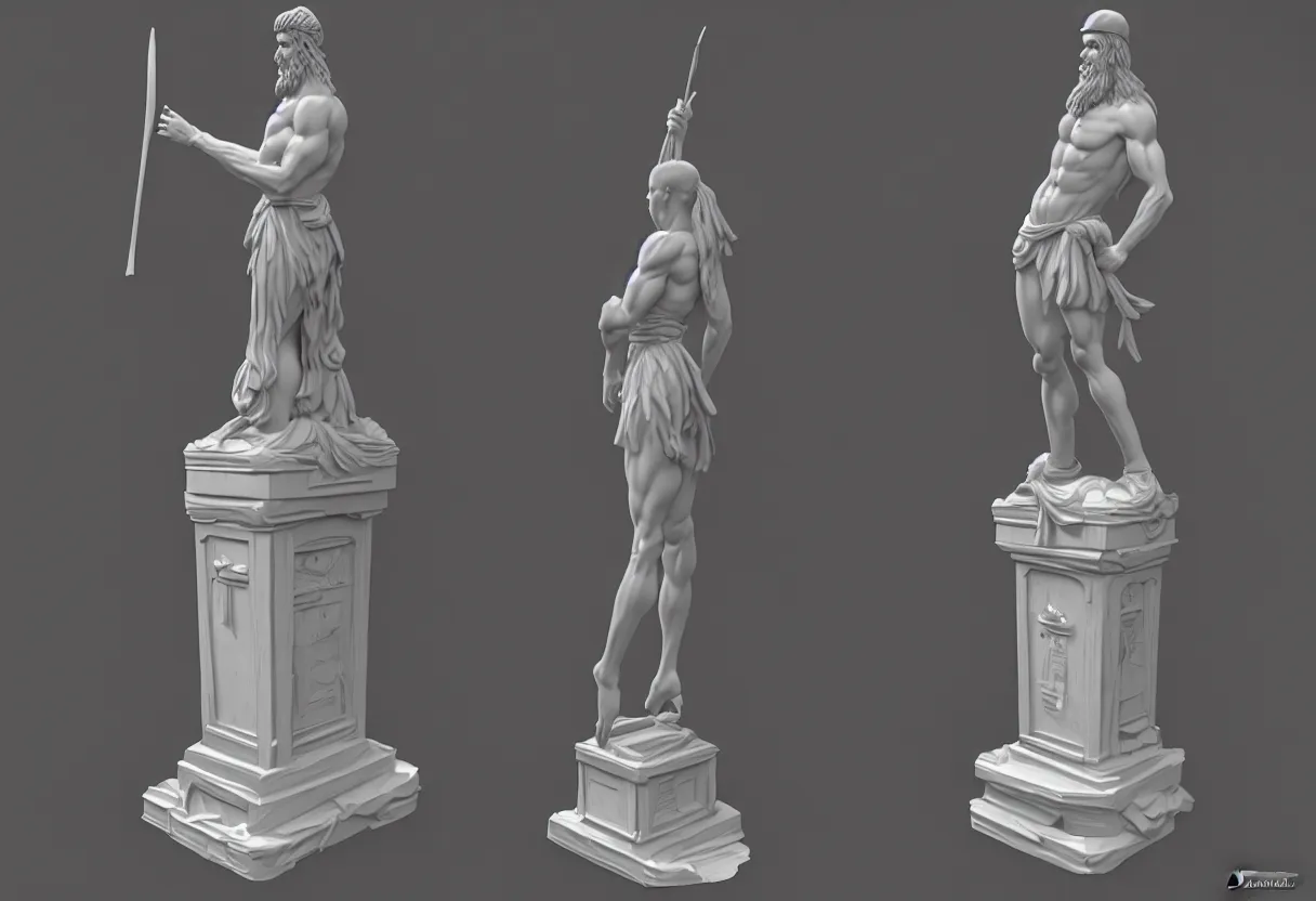 Prompt: a statue of a biblically accurate domination, zbrush, white vynil, shiny, hdr