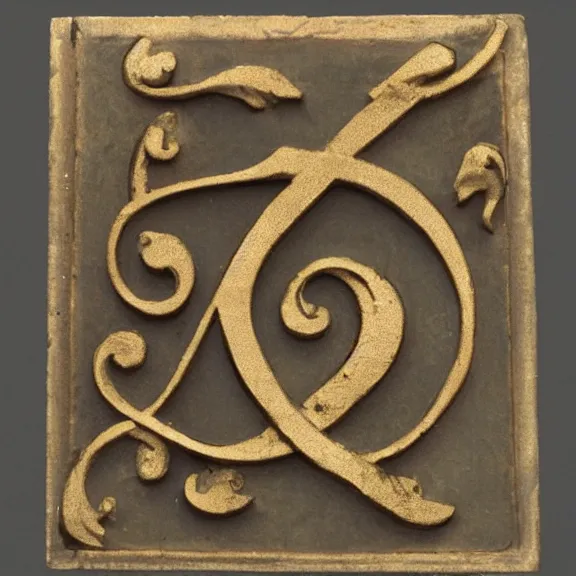 Prompt: a victorian decorative initial capital letter a.