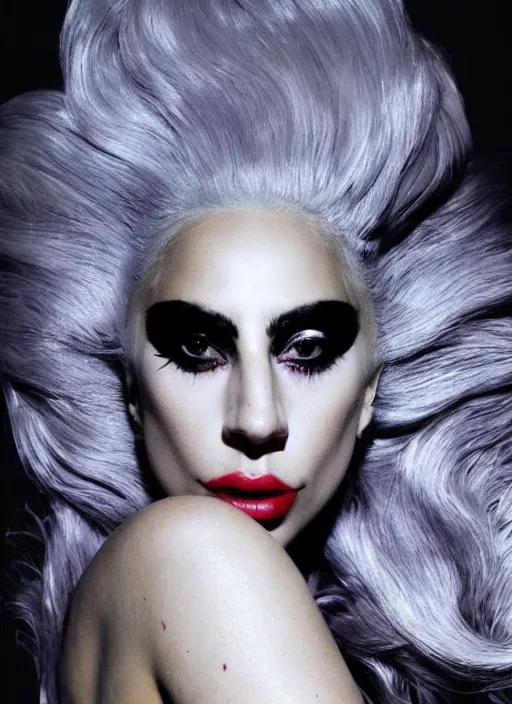 Image similar to lady gaga by nick knight, born this way, born this way album, red weapon 8 k s 3 5, cooke anamorphic / i lenses, highly detailed, cinematic lighting