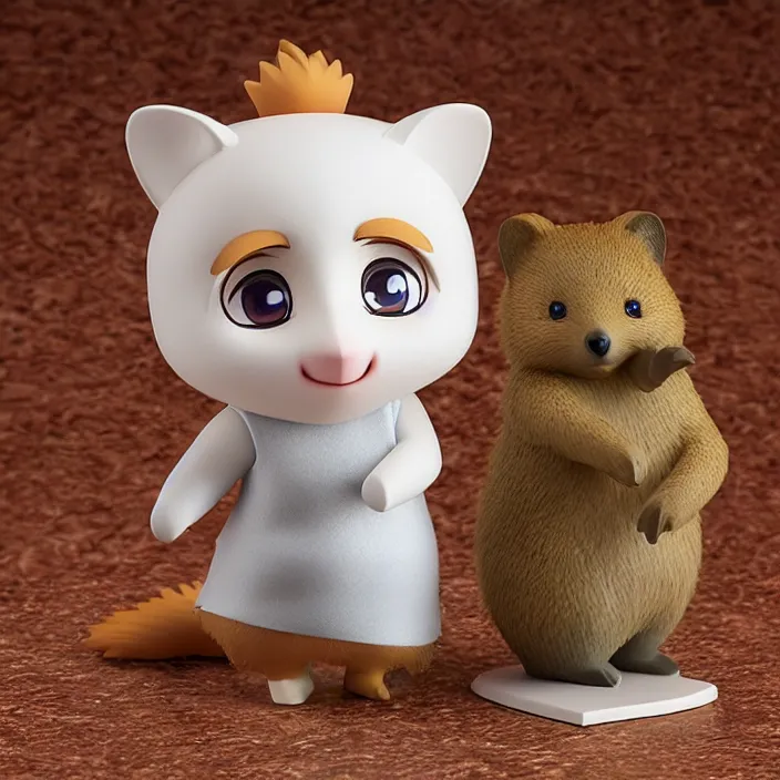 Image similar to quokka, an anime nendoroid of a quokka, figurine, detailed product photo