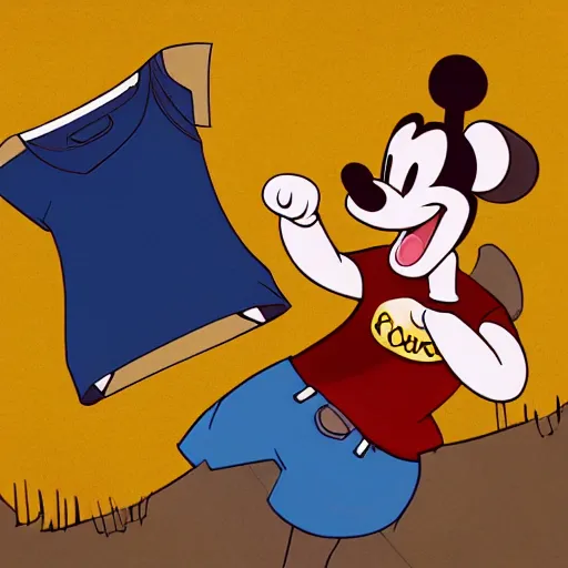 Image similar to 2 d traditional animation, portrait, upper body shot, mid shot, anthropomorphic mouse, female, wearing denim short shorts and a off yellow tank top shirt, in the style of disney's robin hood