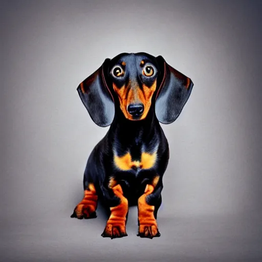 Image similar to a dachshund - cat - hybrid, animal photography