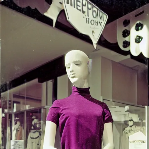 Image similar to department store mannequin melting due to the heat, hektachrome, vividcolor,