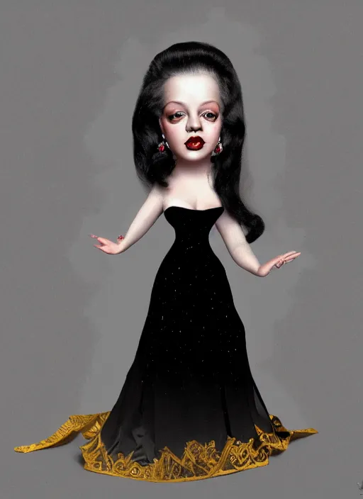 Image similar to diana dors as a mark ryden doll, detailed digital art, trending on Artstation