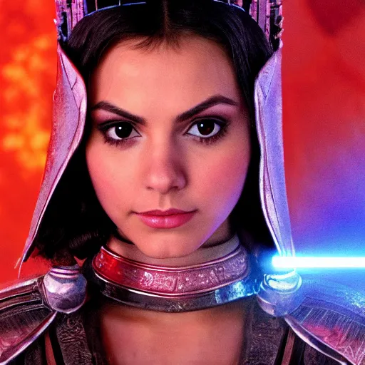 Image similar to victoria justice as princess padme in star wars episode 3, 8k resolution, full HD, cinematic lighting, award winning, anatomically correct