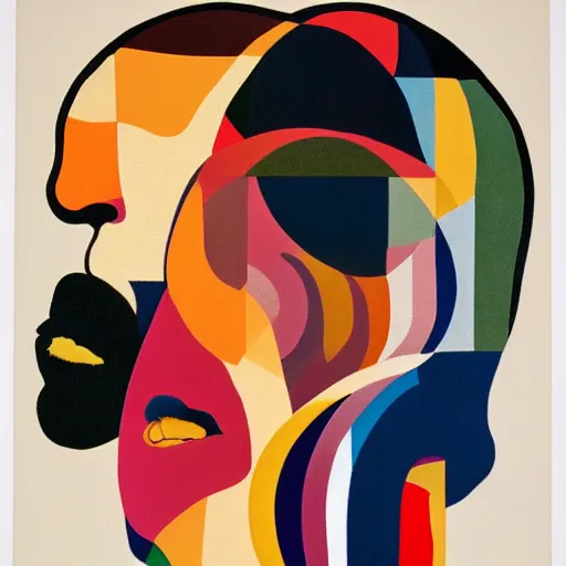 Image similar to portrait graphic design by milton glaser