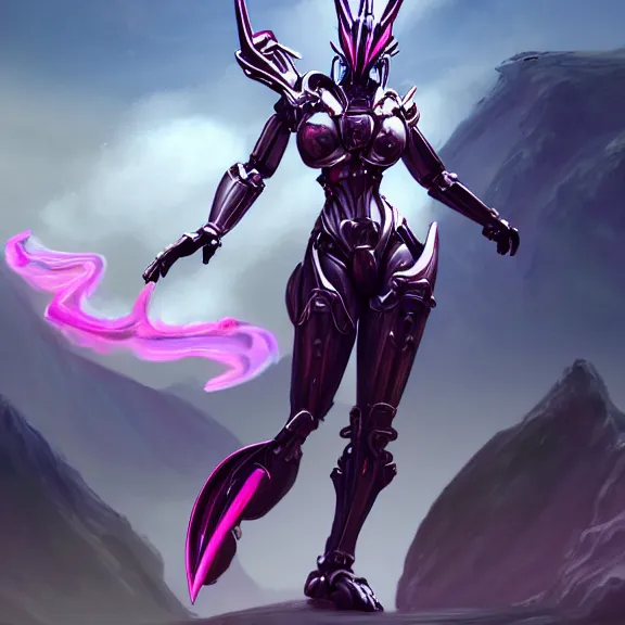 Prompt: extremely detailed giantess shot of a goddess that's a giant beautiful stunning anthropomorphic robot female dragon, standing majestically over mountains, elegant pose, streamlined shiny silver metal armor, fuchsia skin below the armor, sharp metal claws, long elegant tail, detailed warframe fanart, high quality digital art, giantess art, furry art, warframe art, furaffinity, DeviantArt, 8k HD, octane render