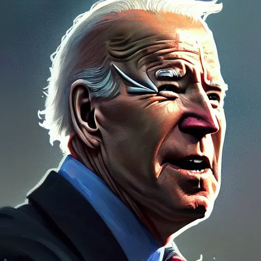 Prompt: Joe Biden as a dump looking caveman , colorful painting on grey scale face, powerful , magic, thunders, dramatic lighting, intricate, wild, highly detailed, digital painting, artstation, concept art, smooth, sharp focus, illustration, art by artgerm and greg rutkowski and alphonse mucha, footage