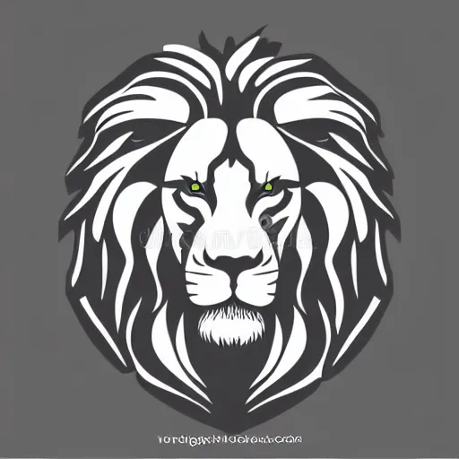 Image similar to white lion logo , vector illustration , 2d