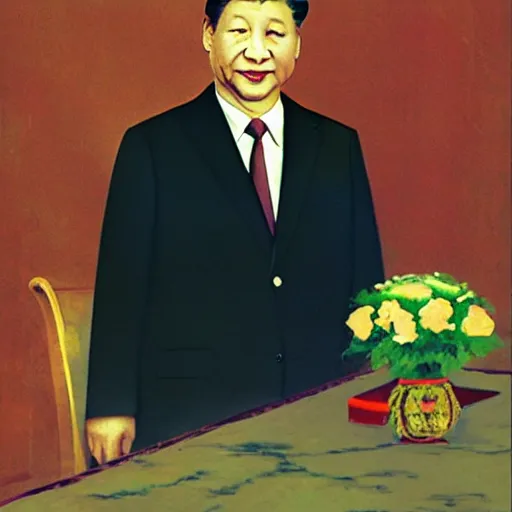 Image similar to xi jinping at a very old age, portrait