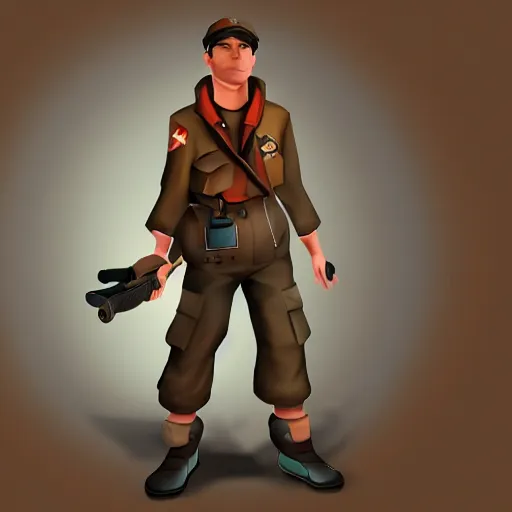 Prompt: Scout from the game Team Fortress 2