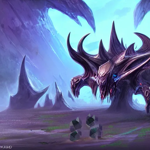 Prompt: Zerg Mutalisk concept art