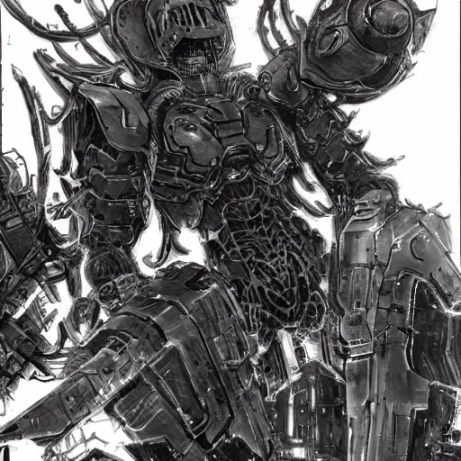 Image similar to doom slayer, tsutomu nihei art