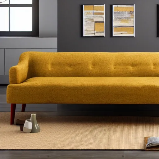 Prompt: an couch that looks like a burger