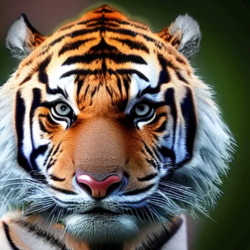 Image similar to an anthropomorphic tiger,