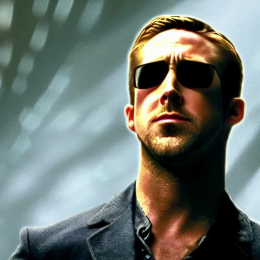 Image similar to ryan gosling in the matrix