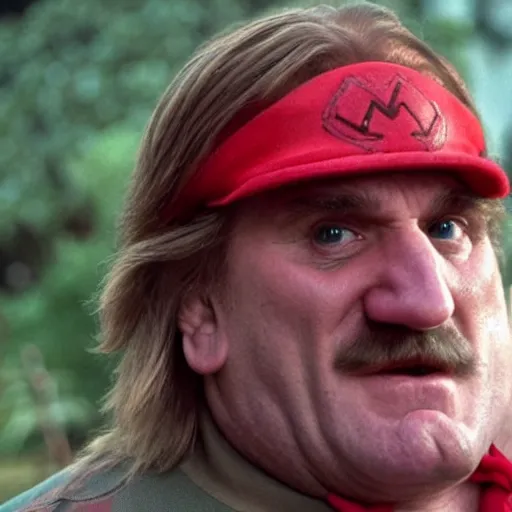 Prompt: Gérard Depardieu as Mario