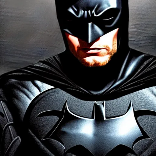 Image similar to jansen ackles as batman, hyper detailed masterpiece, digital art painting, hyper realism aesthetic