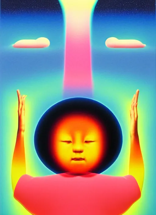 Image similar to god by shusei nagaoka, kaws, david rudnick, airbrush on canvas, pastell colours, cell shaded, 8 k