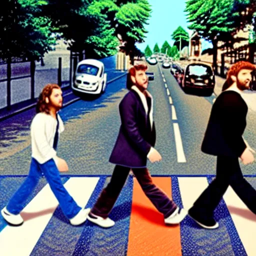 Image similar to n'sync crossing abbey road