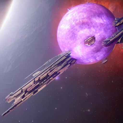 Image similar to a wolf - rayet star as concept art from elite dangerous. intricate, ray - traced, volumetric lighting