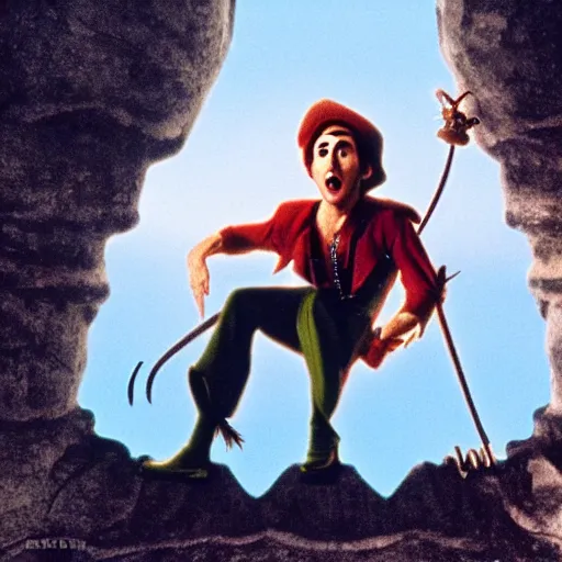 Image similar to nic cage in peter pan, disney,