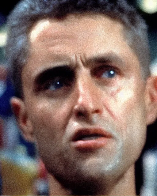 Image similar to film still close - up shot of bill clinton as travis bickle from the movie taxi driver. photographic, photography