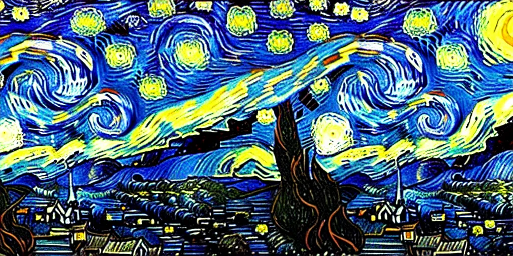 Prompt: the edge of the world has a view of our starry night sky, Not Van Gogh, High fantasy, Cinematic Matte Painting, Insanely Detailed, Award Winning, Trending on Artstation, 8k, UHD