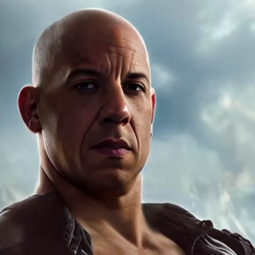 Prompt: Vin Diesel in Attack of Titan,