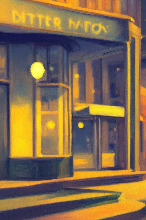 Prompt: beautiful digital matterbokeh by edward hopper artstation