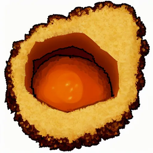 Image similar to emoji of a scotch egg