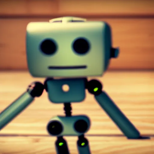 Image similar to a cute little robot out wood. super realistic 8 k render of a elegant, cinematic composition