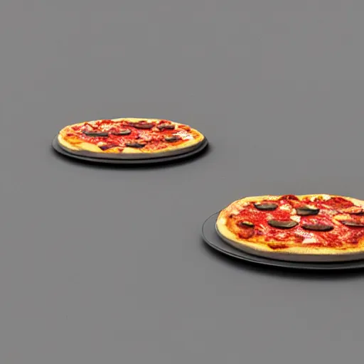 Prompt: pizza for eyes on Super Maria, octane, vray, render