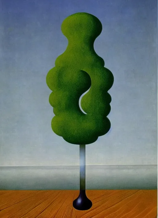 Image similar to phase transition by rene magritte and salvadore dali