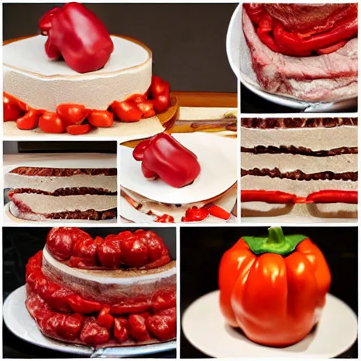 Image similar to meat - stuffed pepper wedding cake