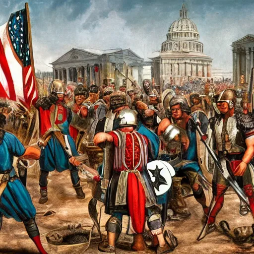 Image similar to romans colonize america