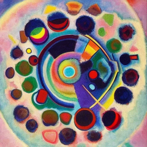 Image similar to the death star, in the shape of a pinecone, painting by kandinsky, high quality, uhd 8 k, beautiful