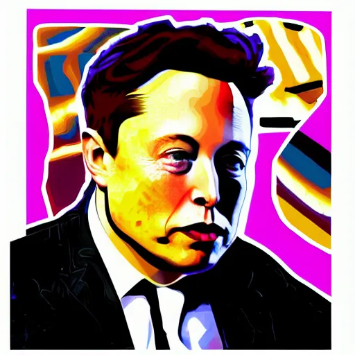 Image similar to painting of elon musk in the style of alex gray