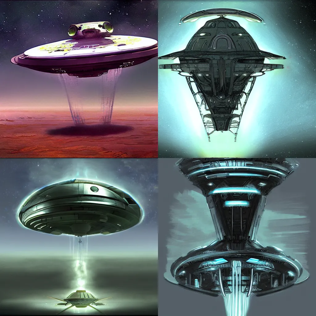 Prompt: alien mothership, concept art,