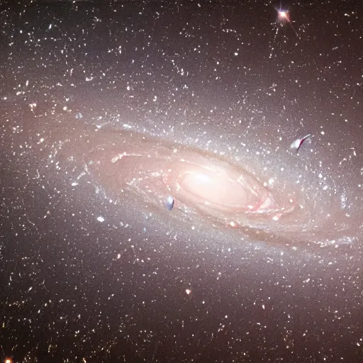 Prompt: andromeda galaxy clearly visible in the sky, highly detailed, sharp focus