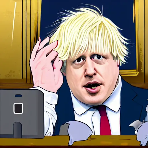 Prompt: boris johnson in the style of furry, trending on furaffinity