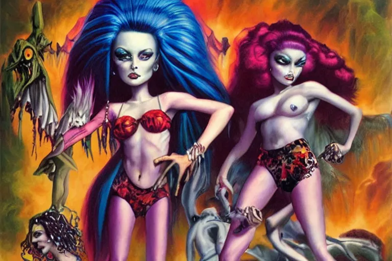 Image similar to monster high, boris vallejo, julie bell