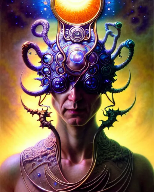 Image similar to the sun, tarot card, fantasy character portrait made of fractals, ultra realistic, wide angle, intricate details, the fifth element artifacts, highly detailed by peter mohrbacher, hajime sorayama, wayne barlowe, boris vallejo, aaron horkey, gaston bussiere, craig mullins